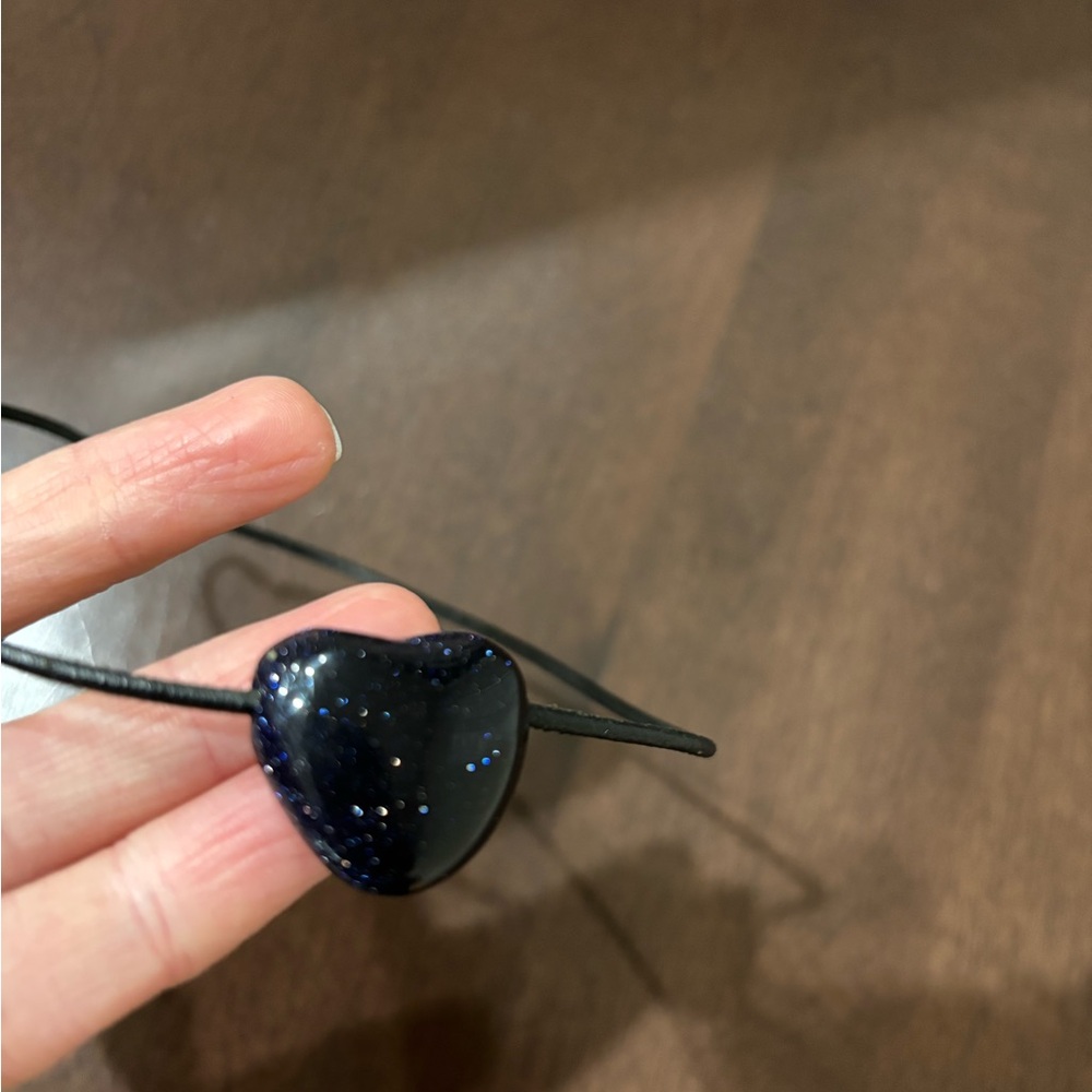 Black heart necklace 14 inches